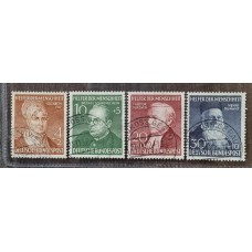 ALEMANIA OCCIDENTAL 1952 Yv 42/5 SERIE COMPLETA FINAMENTE USADA 75 EUROS
